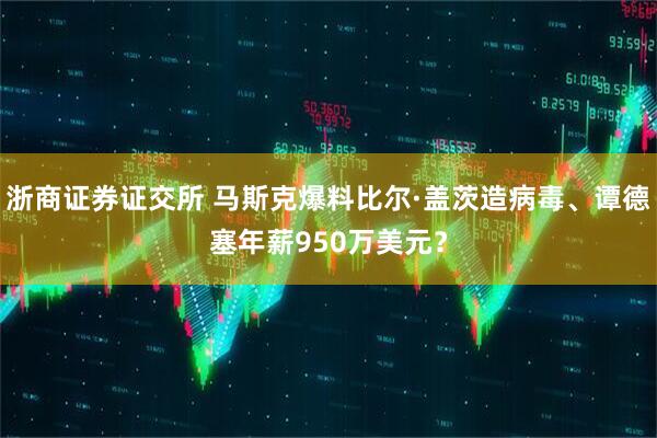 浙商证券证交所 马斯克爆料比尔·盖茨造病毒、谭德塞年薪950万美元？